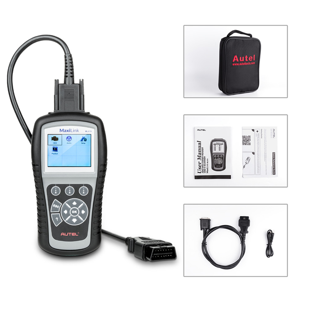 Autel - AUTEL MaxiLink ML619 Obdii/Can Scan Tool Automatic Transmission Auto Code Reader