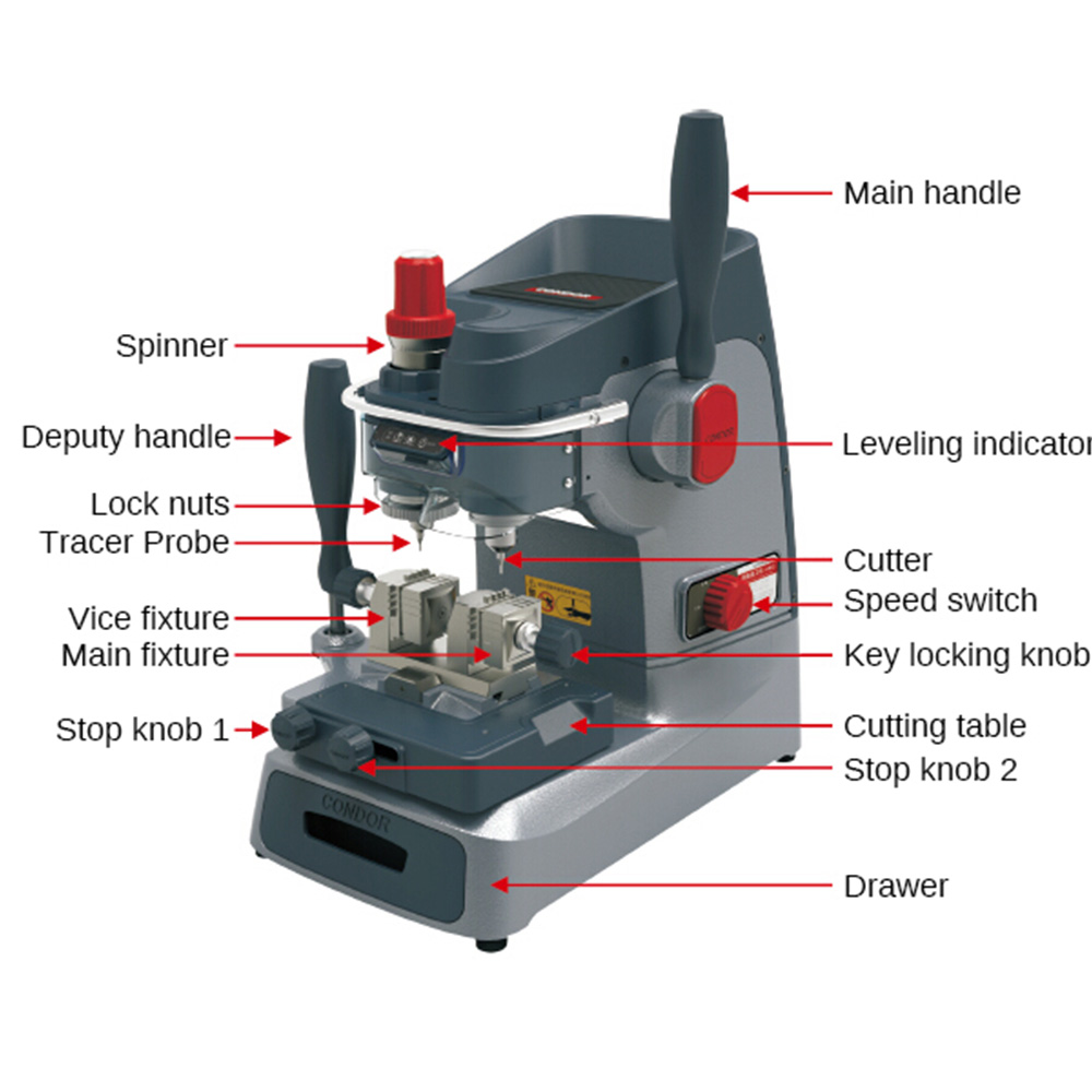 Original Brand Tool - Condor XC-002 Ikeycutter Mechanical Key Cutting Machine