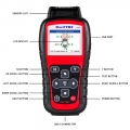 Autel MaxiTPMS TS508K Tire Pressure Monitoring System Reset TPMS Replacement Tool with 8pc Sensors