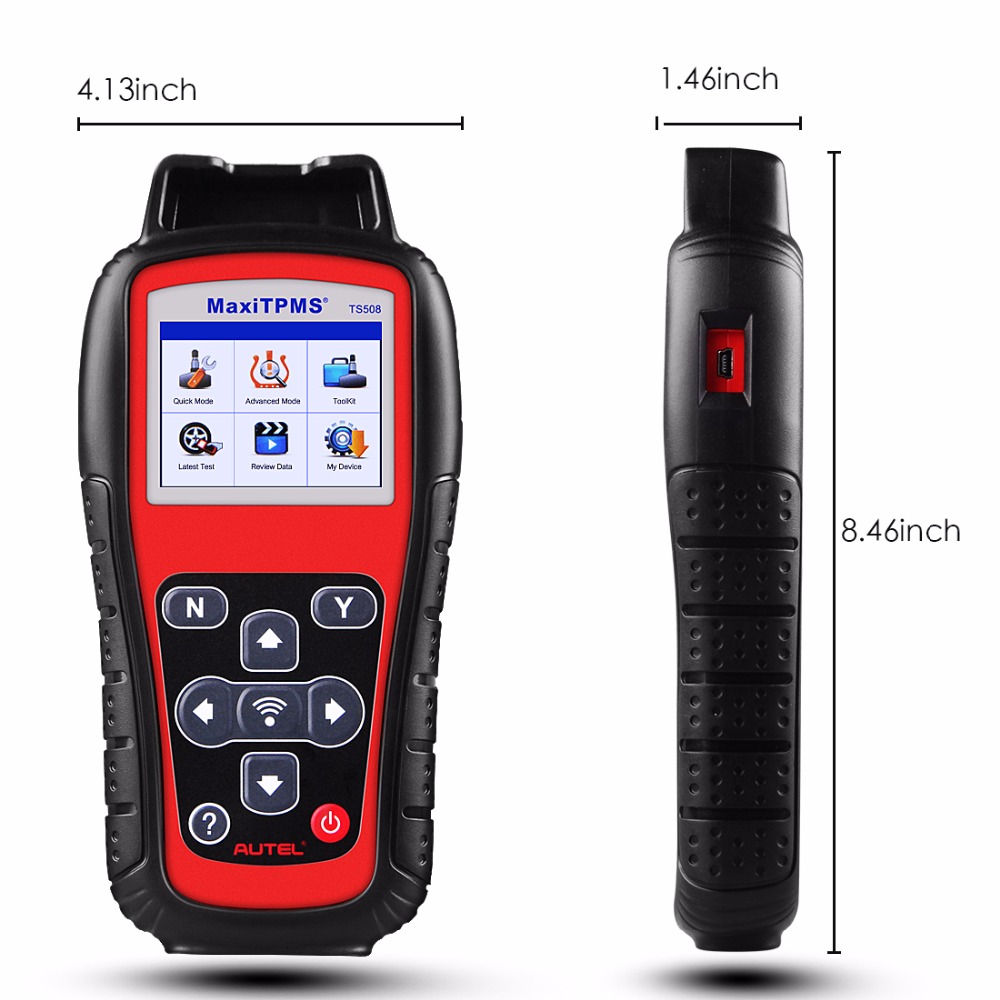 Autel - Autel MaxiTPMS TS508K Tire Pressure Monitoring System Reset TPMS Replacement Tool with 8pc Sensors