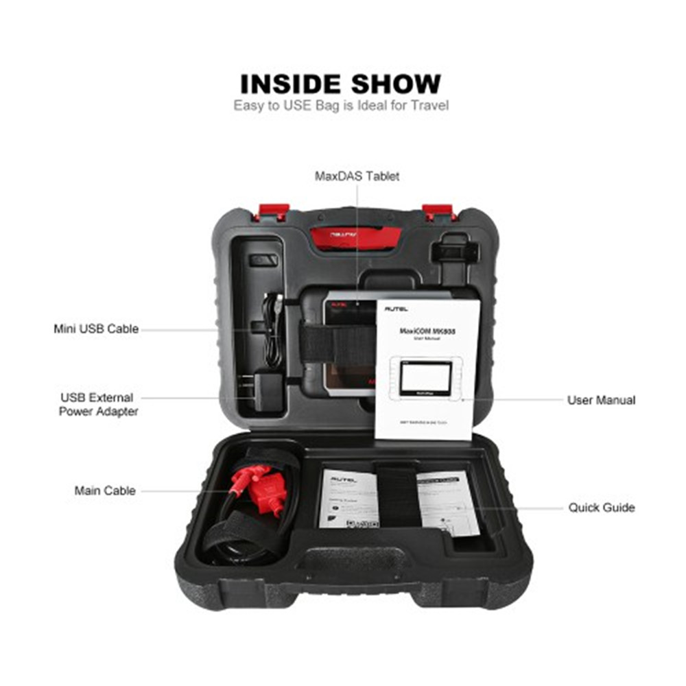 Autel - Autel MaxiCOM MK808 OBD2 Diagnostic Scan Tool with All System and Service Functions (MD802+MaxiCheck Pro)