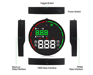 V-checker H501 HUD Head Up Display Color OBD II Scanner Car Engine Fault Code Reader CAR Diagnostic Scan Tool-V-checker