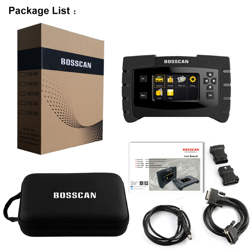 Original Brand Tool - BOSSCAN IFIX969 PROFESSIONAL OBD2 SCANNER