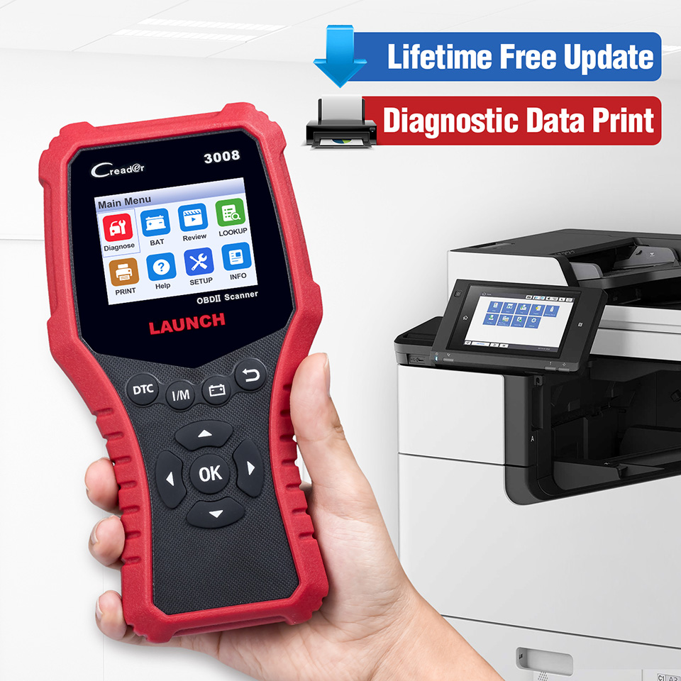 Launch - LAUNCH CR3008 OBD2 OBDII Auto Scanner X431 Creader 3008 OBD 2 Engine Code Reader free update