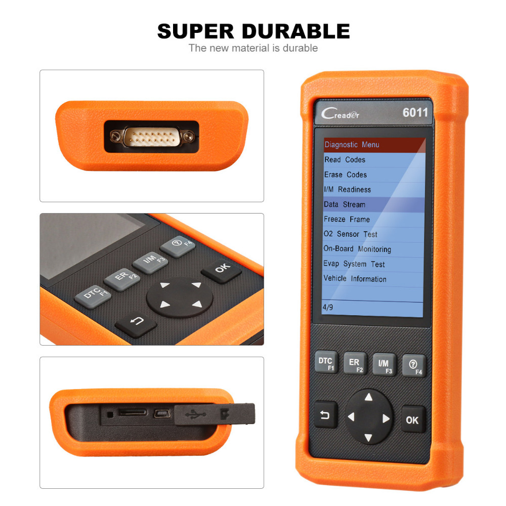 Launch - Launch CReader 6011 CR6011 OBD2 Scanner ABS SRS Code Read Auto Diagnostic Tool Car OBD 2 OBDII Automotive Autoscanner Sc