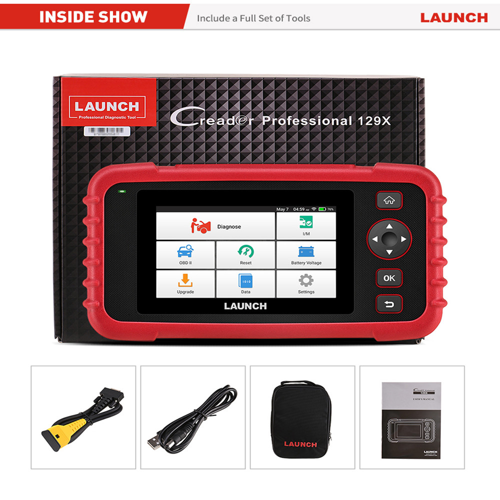 Launch - LAUNCH X431 CRP129X OBD2 Car Scanner Automotive Diagnostic Tool Auto Scan Diagnoses 4 System TPMS PK Creader VIII CRP129