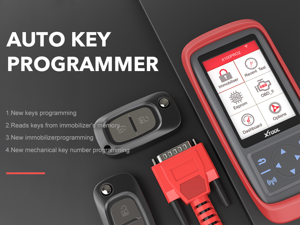 Original Brand Tool - XTOOL X100 Pro 2 OBD2 Auto Key Programmer/Mileage adjustment Including EEPROM Code Reader